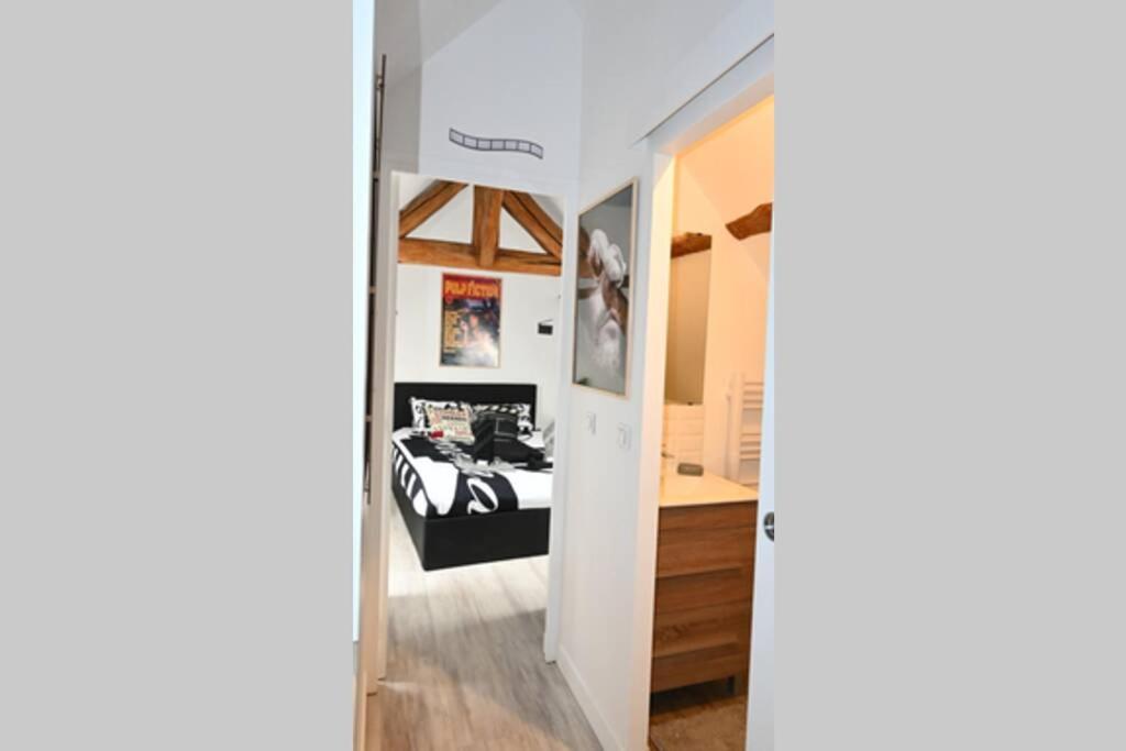 Cinema Appartement 10Mn Aeroport Roissy Cdg Villeneuve-sous-Dammartin Exterior photo